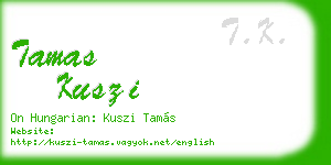 tamas kuszi business card